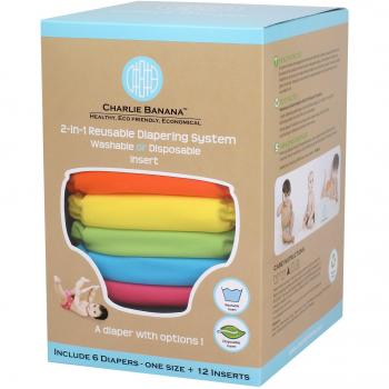 Pannolino Charlie Banana Misura 1 con Inserti Reusabili, Tema Tutti Frutti