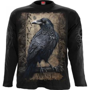 Spiral Raven Wise Langarmshirt schwarz für Herren M bis XXL