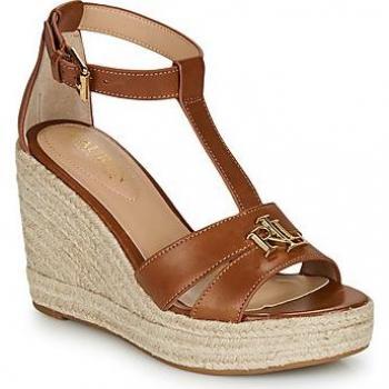 Lauren Ralph Lauren Sandalia de Cuña en Piel Natural