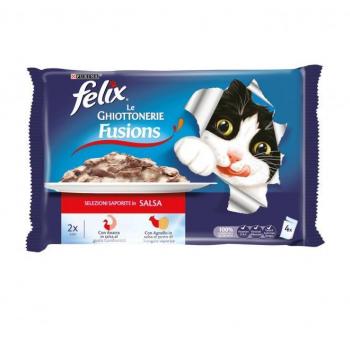 Felix Agail Gatto Fusion Anatra e Agnello in Salsa 4 buste da 100 gr
