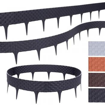 BooGardi Rattan‑Rand für Gartenrasen, Länge 1600 mm, Höhe 9,5 mm