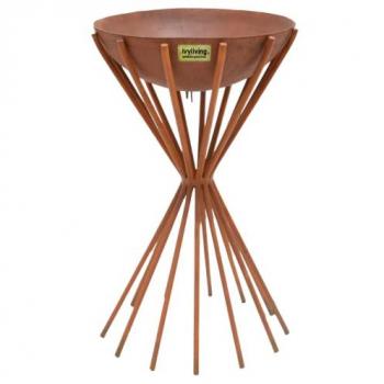Ivyline Outdoor Tall Metal Dakota Firebowl