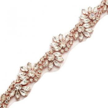 Cinturón de Cristal y Oro Rosa – Estilo JQ220