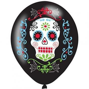 Spooky Skull 11” Day of the Dead Party Balloon