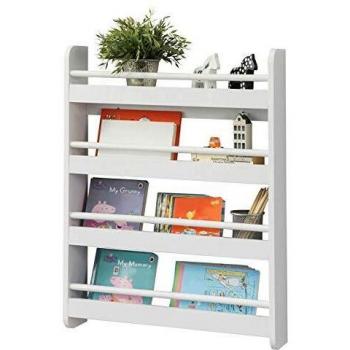 SoBuy Libreria Bianca a Muro Porta Libri