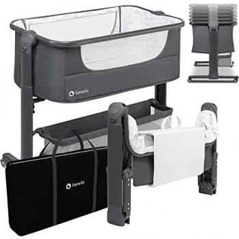 Culla Timon Lionelo Grigia 3 in 1 con Materasso e Borsa