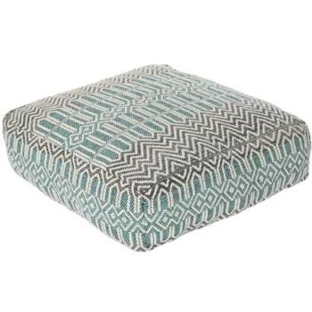 Cojín Suelo 60x60x25 cm, Algodón Rayas Azules