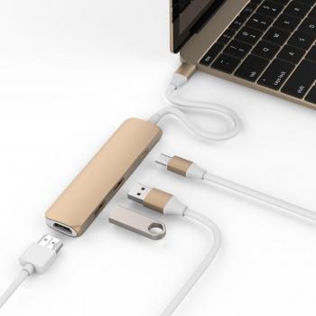 HyperDrive Ultimate USB Type-C Hub with 4K HDMI Support (Gold)