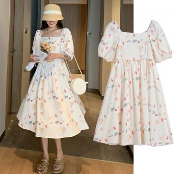 Cotton Floral Maternity Dress for Moms