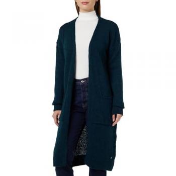 Petrolfarbener Alpaka-Wollmischung Cardigan für Damen