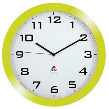Wanduhren‑Alba 38 cm Grün, lautlos & groß