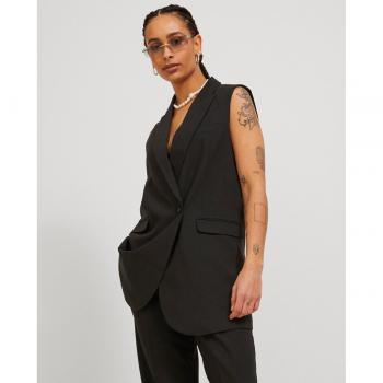 Chaleco de diseño solapa y manga sisa Jack & Jones para damas