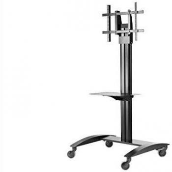 Peerless SR560M/BK Trolley for LCD/Plasma Screens with Metal Shelf in Black 113kg (250lbs) Universal up to 730x433mm