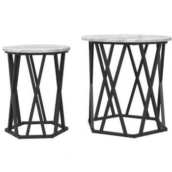 Sonoma Grey Dual Side Tables – 50×50×50 cm, Vidaxl