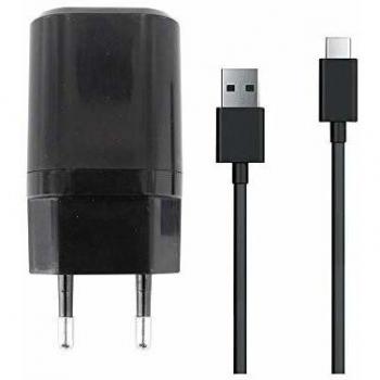 Chargeur secteur compact 1 USB + câble USB-A/USB-C