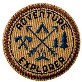 Patch Mono Quick „Adventure Explorer“ – Braun, Aufbügler, Flicken