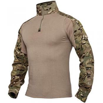 XKTTAC Herren Taktisches Hemd Outdoor Shirt Kampfshirt für Militär und Airsoft (CP, S)
