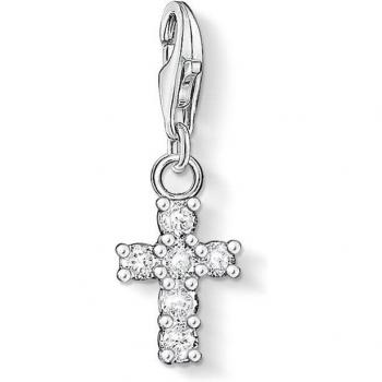 THOMAS SABO Engravable Silver Cross Charm Necklace