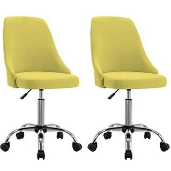 Asiento Mobiliario Vida XL Gris-Amarillo, 2 unidades