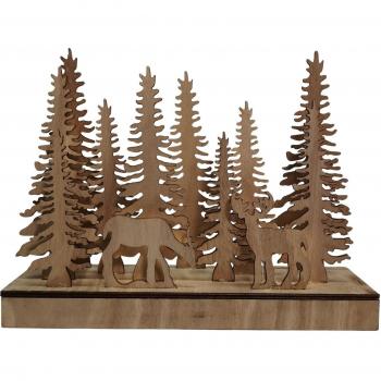 Wooden Christmas Deer with Lights