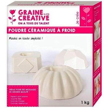 Poudre céramique blanche pour le bricolage en boîte de 1 kg