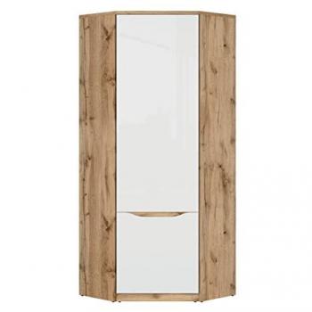 Armadio “June” 198 cm (bianco & marrone) – Collezione Petits‑Meubles