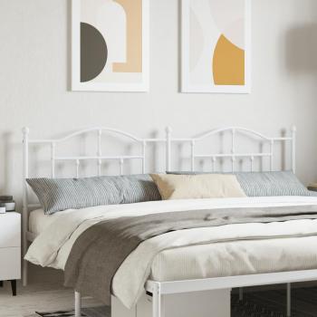 Bordure de lit en métal finition blanche – 200 cm
