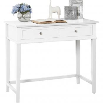 Bureau Franklin 2 Tiroirs MDF Blanc