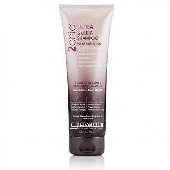 Ultra‑Sleek 2CHIC Brazilian Keratin + Argan Oil Shampoo – 8.5oz (250ml)