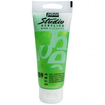 Pebeo Feine Künstler-Acrylfarbe Gelbgrün Irisierend 100 ml