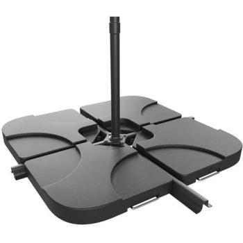 Set di 4 Piedi Pesanti per Ombrelloni, HDPE, 60 L ciascuno