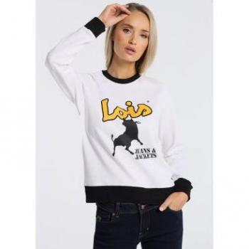 Lois Jeans Felpa Bianca 131852 L