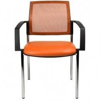 2 Topstar Besucherstühle BtoB 10 BB290A S14 orange Stoff hier online günstig kaufen!