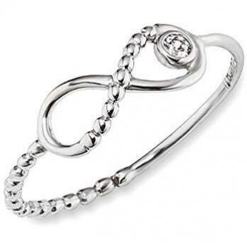 Zirkonia-Diamant Ring in 925‑Sterlingsilber, CAÏ – Rhodiumnitrierte Optik