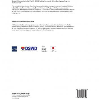 Asian Development Bank: Gender Mainstreaming in the KALAHI-CIDSS National Community-Driven Development Program