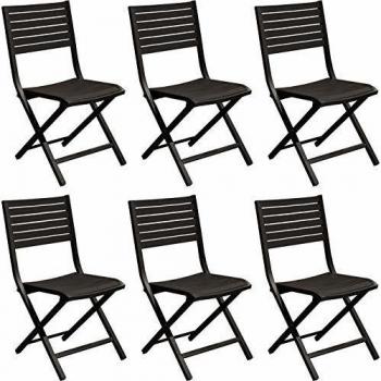 Pack de six chaises pliantes en aluminium Lucca par Proloisirs