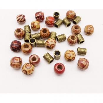 Anneaux de perles en bois – kit 50 unités