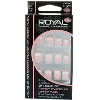 Royal Petite French Manicure Press-On Nails 24 pcs