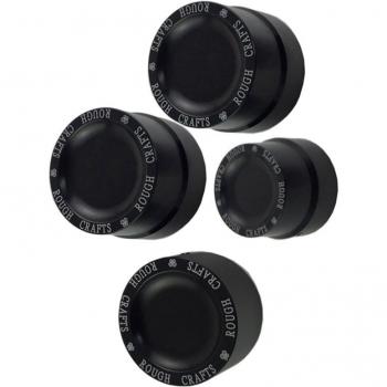4 Pcs Black Aluminum Axle Nut Covers for Sportster XL883 XL1200 Dyna Touring V