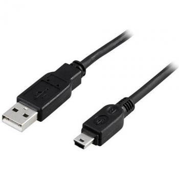 Mini‑USB‑Kabel Deltaco A‑zu‑Mini‑B, 1 m (schwarz)