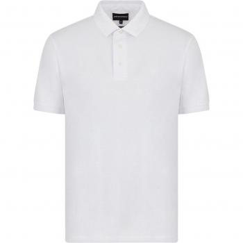 Giorgio Armani Herren Poloshirt Essential Weiß XL
