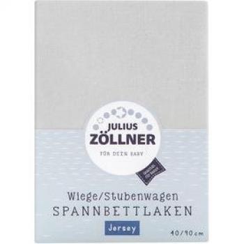 Lenzuolo in cotone con angoli elastici per culla grigio chiaro