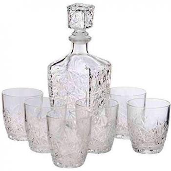 Dedalo 7-Piece Whisky Decanter & Glasses Set