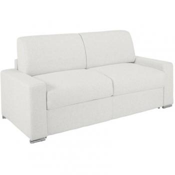 Calito Sofá-Cama Blanco 3 plazas, 140 cm y colchón de memoria