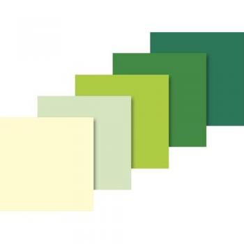 Grünes Seidenpapier 50 × 70 cm – Heyda, 20 g/m², 5 Farben, 10 Bögen