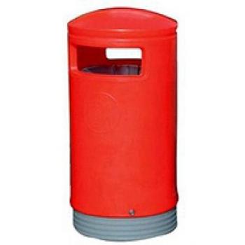 Outdoor Hooded Top Bin 100 Litre Orange