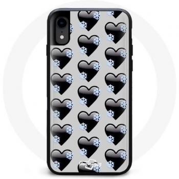 Couvercle iPhone XS Cœurs Noirs – Design Élégant et Résistant