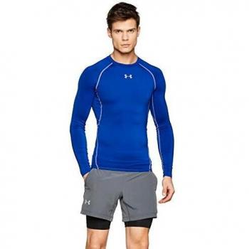 Under Armour HeatGear Long Sleeve Shirt, Men's Functional Tee, Blue