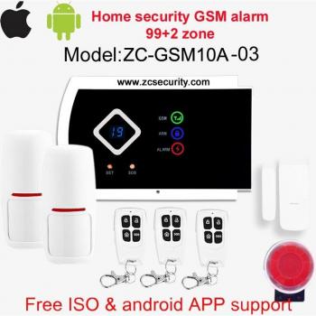 99 Wireless & 2 Wired GSM Alarm System with App Support