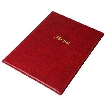 PVC Burgundy A4 Menu Sign with Double Pages